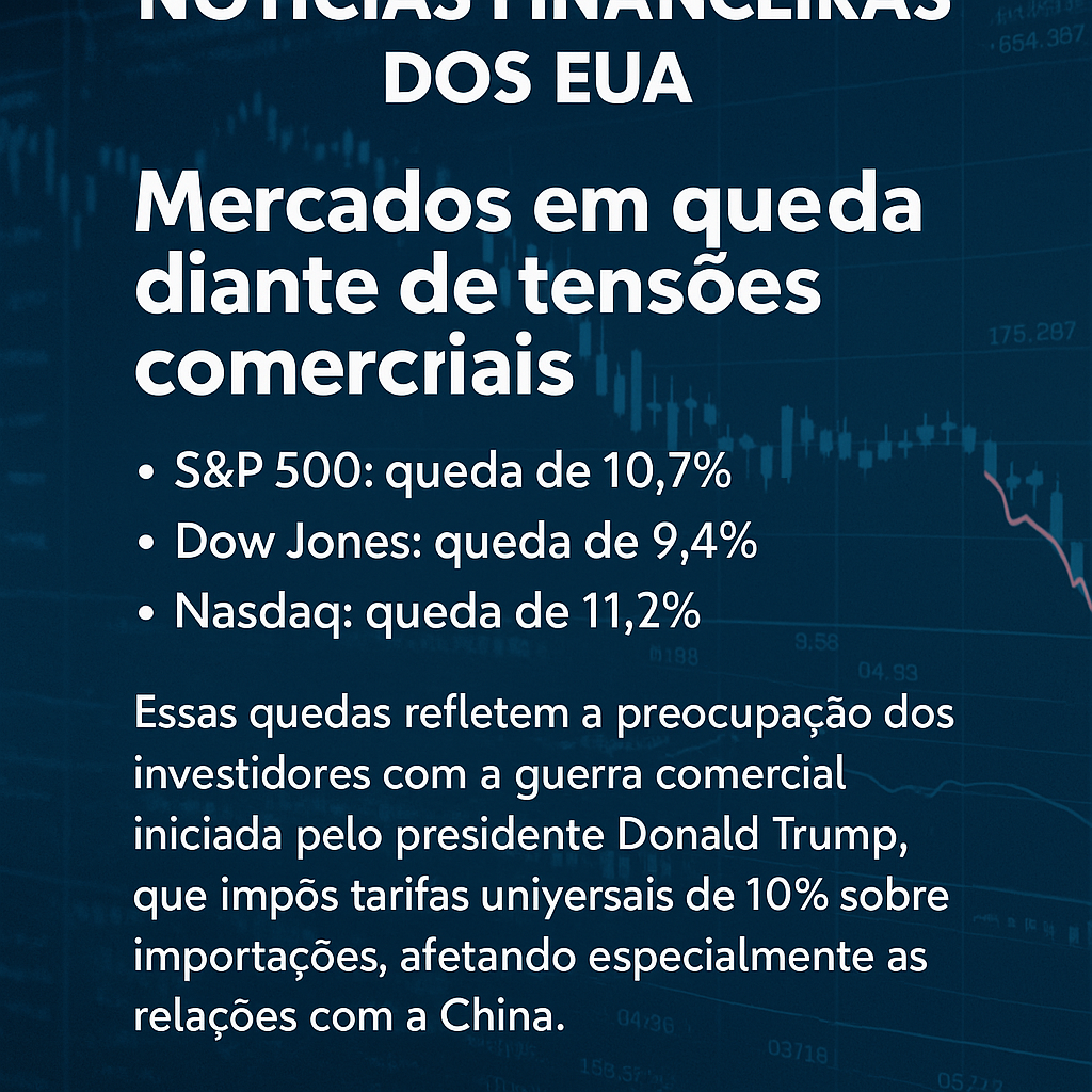 Mercados em queda diante de tensões comerciais